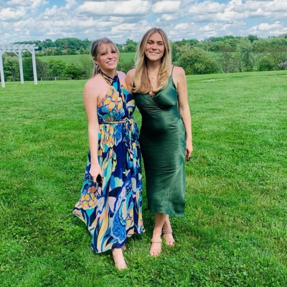 💙 NEW Anthropologie Alexandra Farmer Printed Maxi Dress 1X - Picture 7 of 12